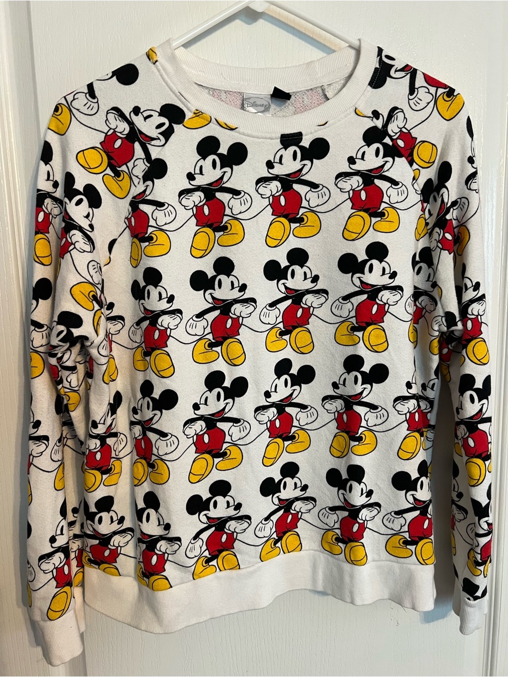 Vintage Mickey Mouse Full Print Crewneck Pullover Sweatshirt